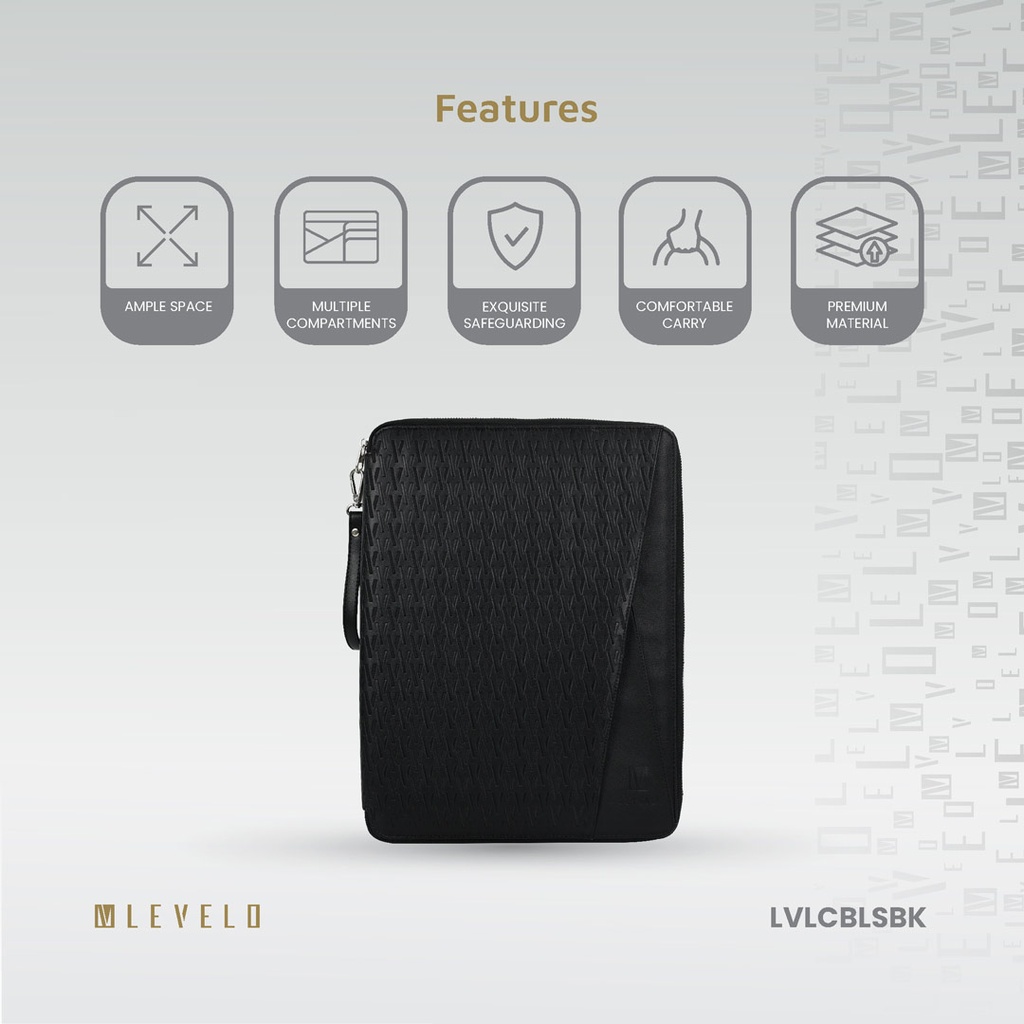Levelo Cristallo Booktype Laptop Sleeve
