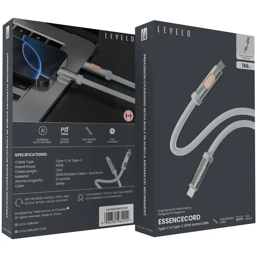 Levelo Essencecord Type-C to Type-C 100W Aroma Cable 6 Levelo Essencecord Type-C to Type-C 100W Aroma Cable