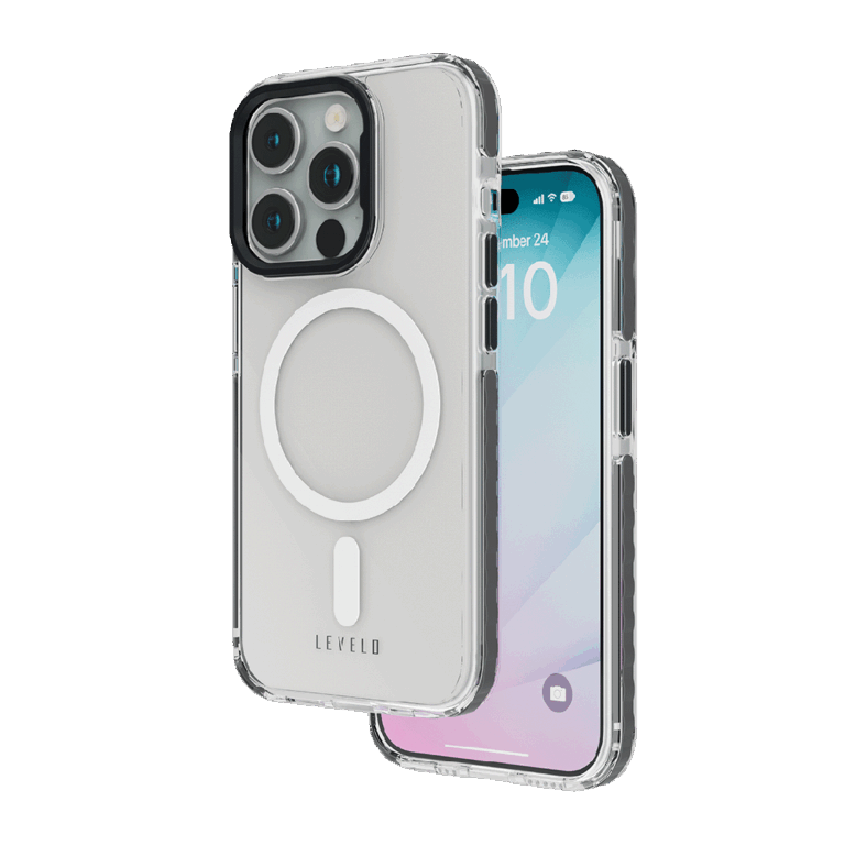 Levelo FlexiGuard MagSafe Transparent Case for iPhone 15 Pro Max / 15 Pro