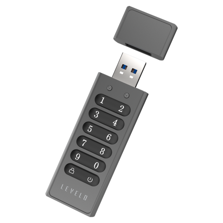 Levelo Lockvault Digital 128GB Encrypted USB Flash Drive