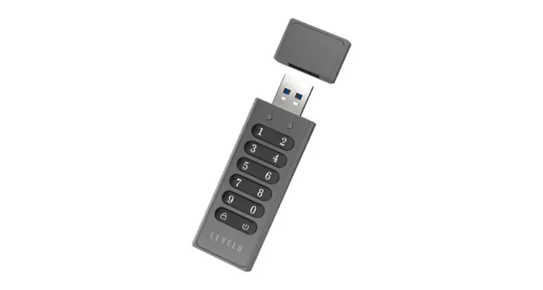 Levelo Lockvault Digital 128GB Encrypted USB Flash Drive