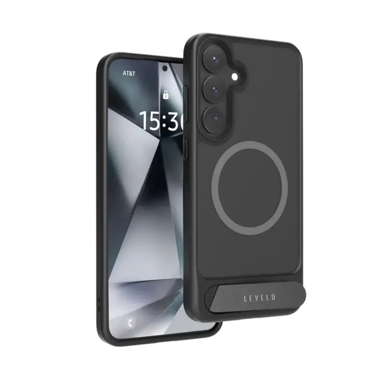 Levelo Matteo with Bottom Stand Grip Case for Samsung S25 Plus / Ultra