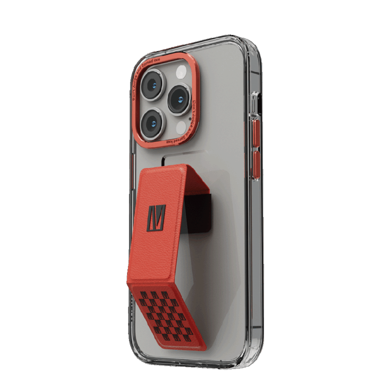 Levelo Morphix Clara Gripstand IMD Clear Back Case For iPhone 14 Pro / 14 Pro Max