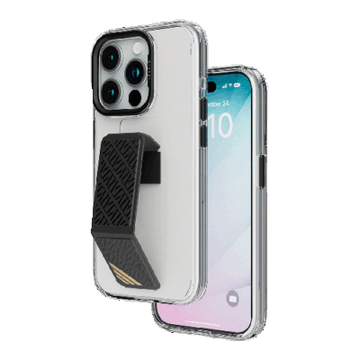 Gadget Pulse Kenya 3 Levelo Morphix Clara Leather Kickstand Clear Case for iPhone 15 Pro/Pro Max