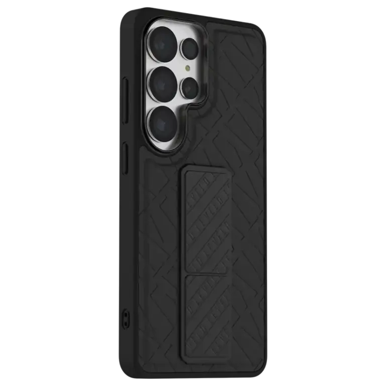 Levelo Morphix Cuero Grip Stand Case for S26 Ultra