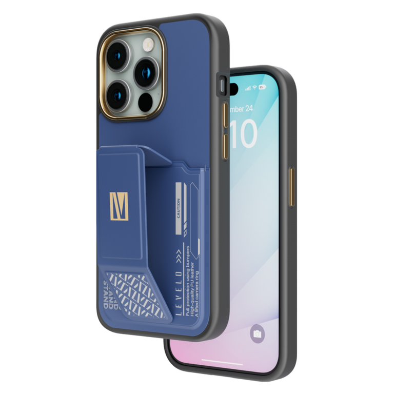 Levelo Morphix Gripstand Case With Cardholder For iPhone 15