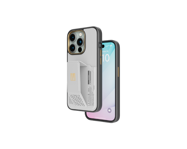 Levelo Morphix Gripstand Case With Cardholder For iPhone 15