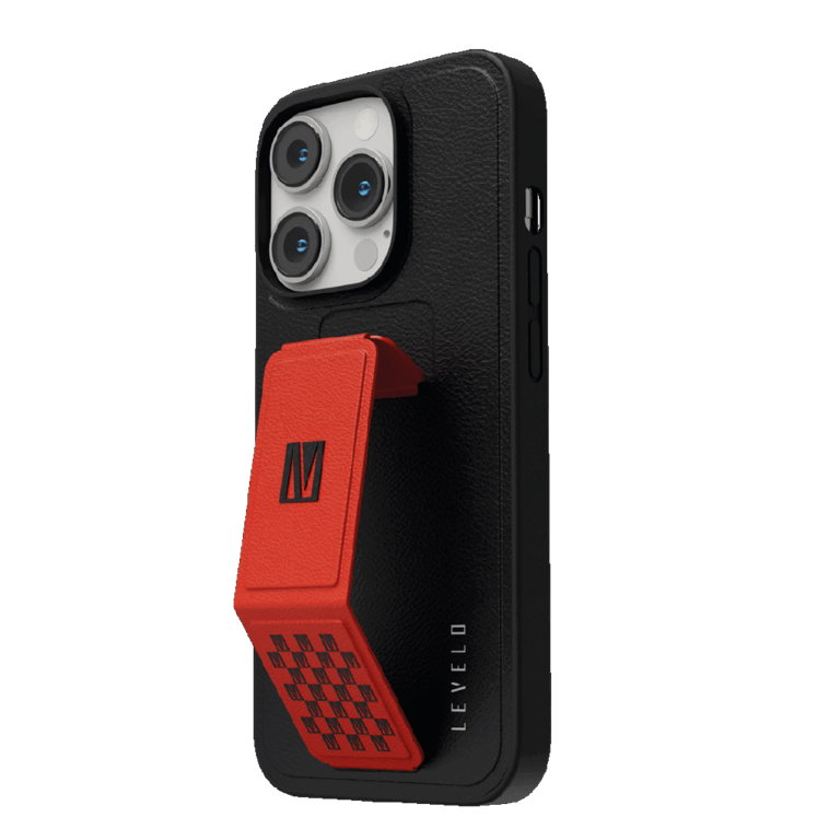 Levelo Morphix Gripstand PU Leather Case For iPhone 14 Series