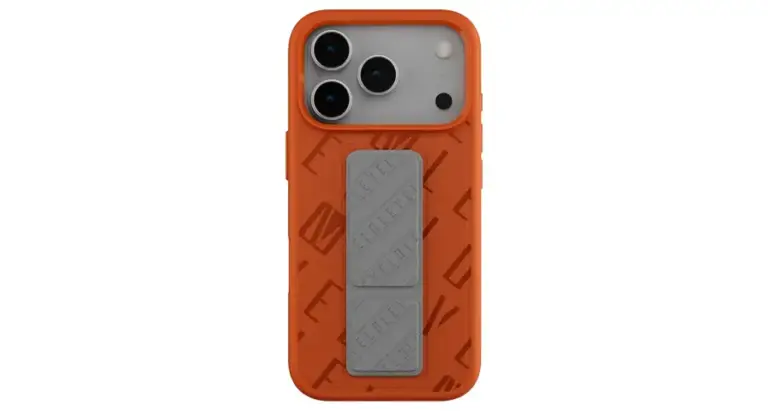 Levelo Morphix Vallo Faux Leather Gripstand Case for iPhone 17 Pro/Pro Max