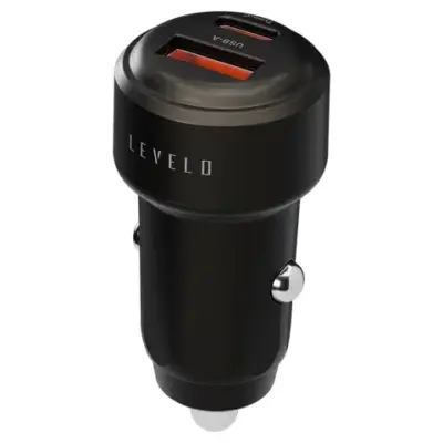Levelo Nori Mini 60W Car Charger - Gun Grey