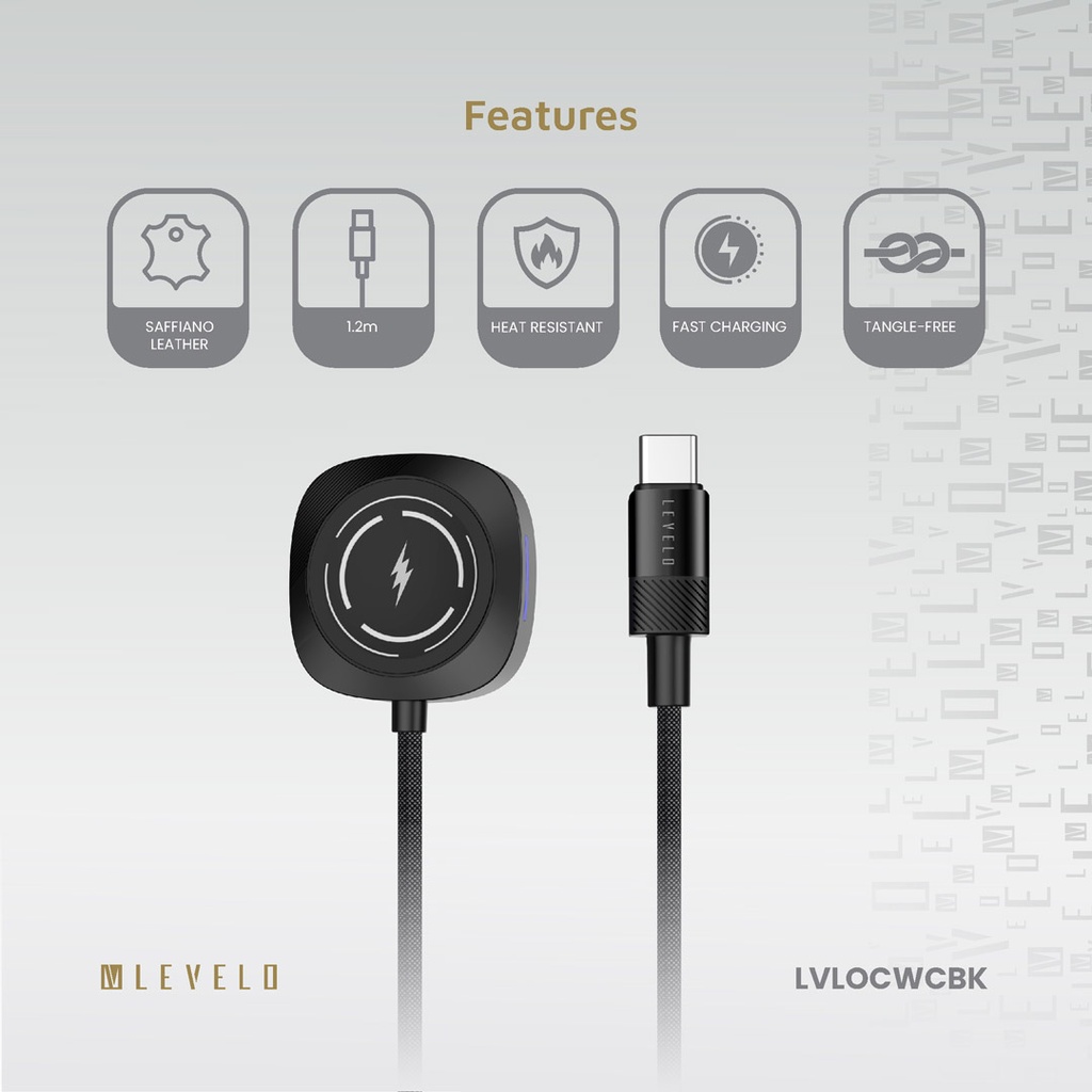 Levelo Otto Type-C Apple Watch Wireless Charger Cable 4 Levelo Otto Type-C Apple Watch Wireless Charger Cable