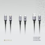 Levelo Otto USB C to Lightning 30W Leather Cable