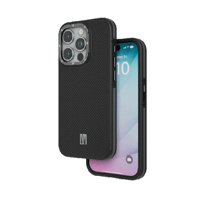 Levelo Ox Carbon Shock-Proof Edges Raised Bezel Case for iPhone 15 Series