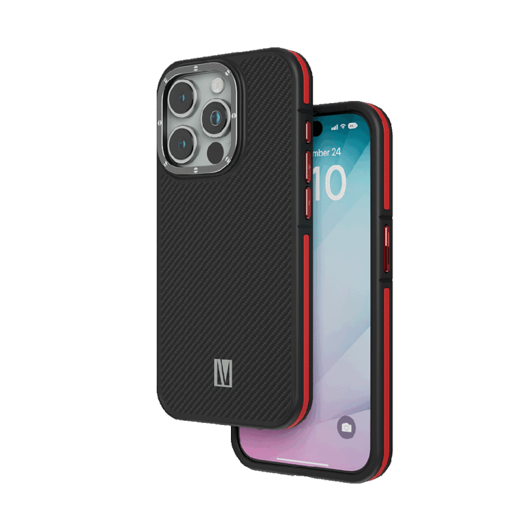 Levelo Ox Carbon Shock-Proof Edges Raised Bezel Case for iPhone 15 Series