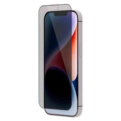 Levelo Privacy Black-Edition Silicone Edge Tempered Screen Protector For iPhone 14 / 13 / 12 (Pro / Pro Max)