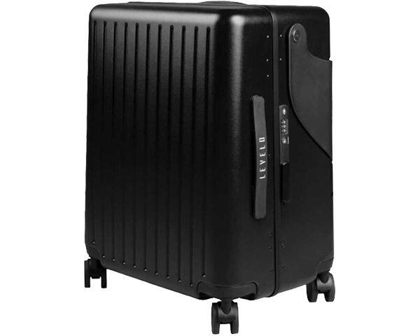 Levelo RoamRide 22" Travel Luggage With Child Seat - Metallic Black
