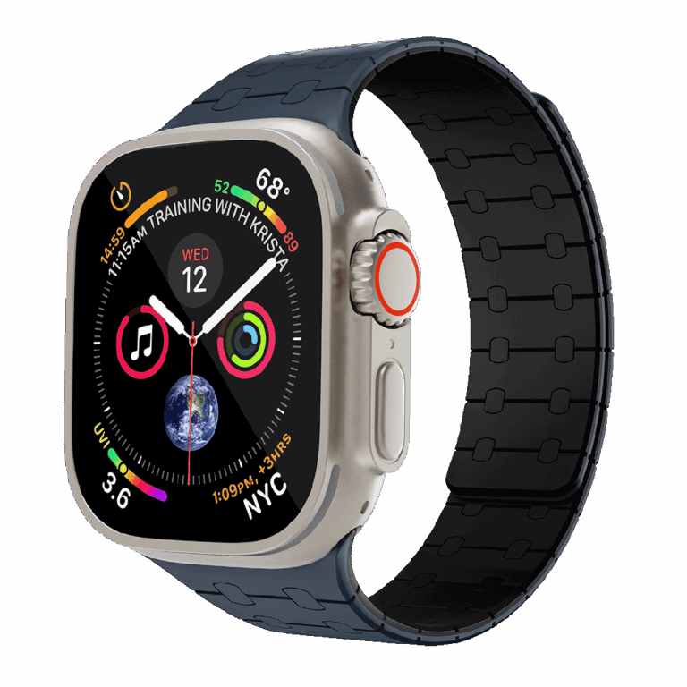 Levelo RoyalLink Silicone Watch Strap For Apple Watch 49MM