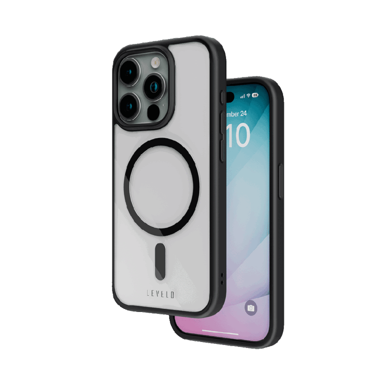 Levelo Solo Shock-Proof Edges MagSafe Clear Case for iPhone 15 Series