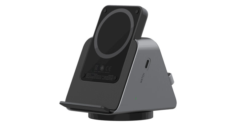 Levelo TERRA Rotating 3 in 1 Wireless Charging Stand with Portable 5000mAh Power Bank