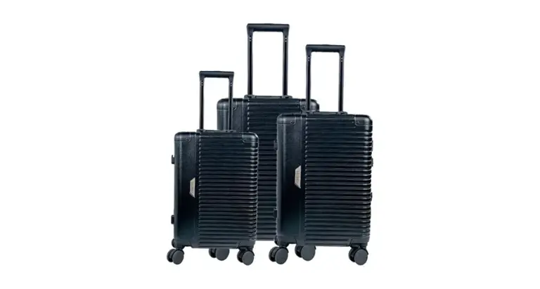 Levelo Travelo Aluminum & PC Luggage Set - Metallic Black