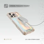 Levelo Venessa Diamond Design Case for iPhone 16 - Desert Sand