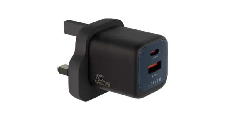 Levelo Vero GaN Double Port Adapter 20W with Type-C to Type-C Cable - Black / Blue