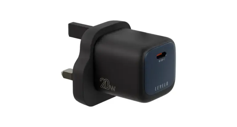Levelo Vero GaN Single Port Adapter 20W - Black / Blue