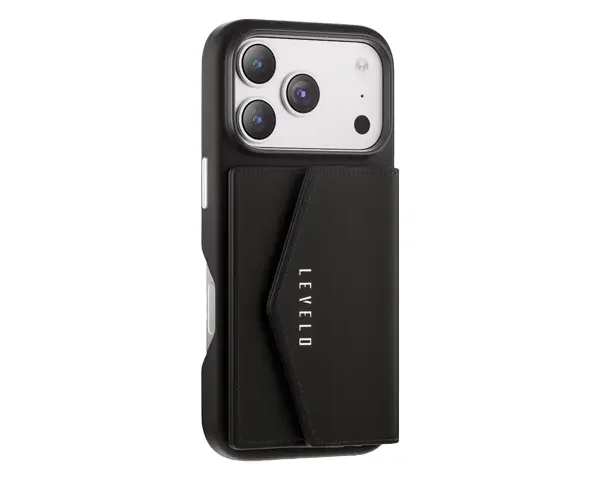 Levelo Vertex PU Leather Wallet Case for iPhone 17 Pro/Pro Max