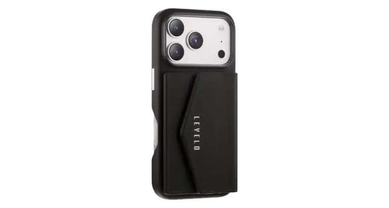Levelo Vertex PU Leather Wallet Case for iPhone 17 Pro/Pro Max