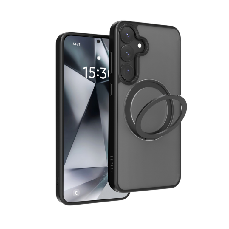 Levelo Via Matte with Ring Stand Case for Samsung S25 Ultra / Plus