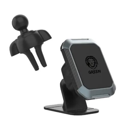 [M08-AV2S+/T2] Green Lion 2 in 1 Magnetic Car Phone Holder