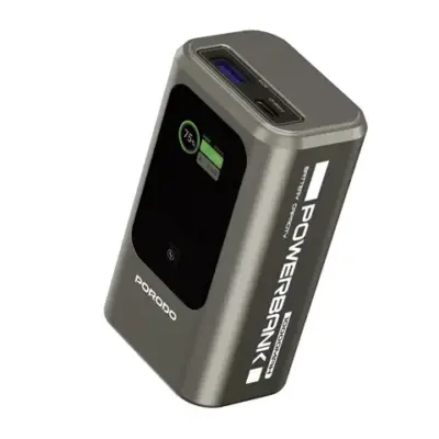 Porodo 10000mAh Mini Power Bank with Real-Time Display