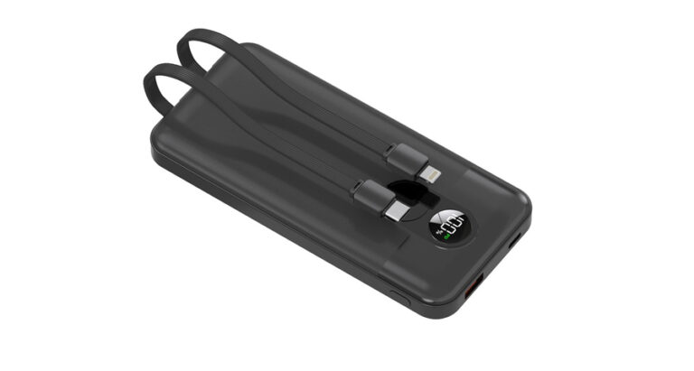 Porodo 10000mAh Powerbank Integrated Cable