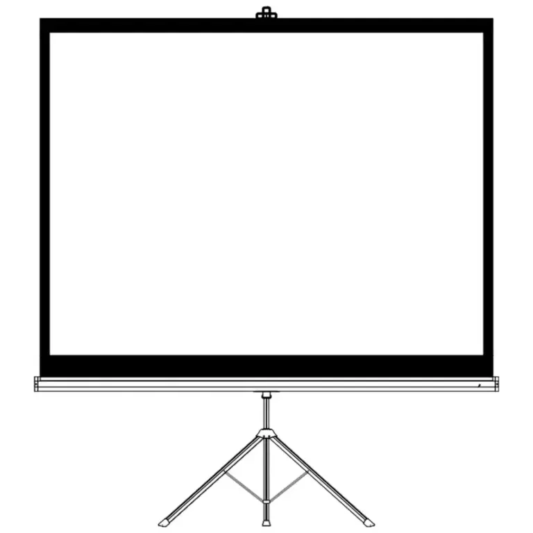 Porodo 100" Portable Projection Screen with Stable Tripod Stand