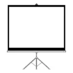 Porodo 100" Portable Projection Screen with Stable Tripod Stand