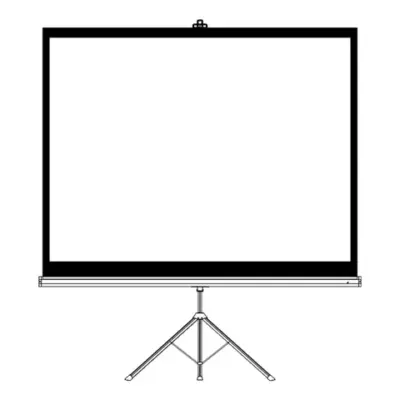 Porodo 100" Portable Projection Screen with Stable Tripod Stand