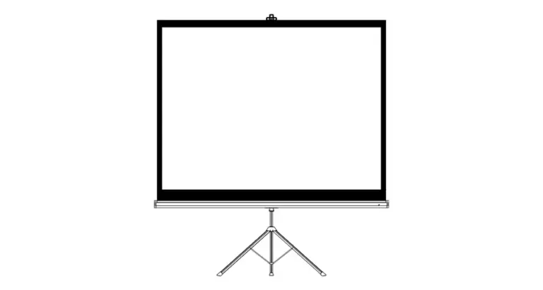 Porodo 100" Portable Projection Screen with Stable Tripod Stand