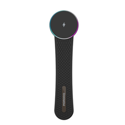 Porodo 15W Magnetic Wireless Car Mount with Dual Port Car Charger & C-C Cable 1M- Black
