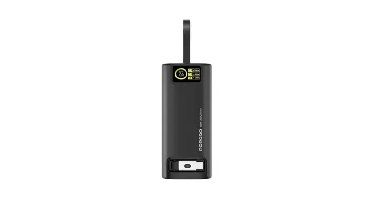 Porodo 20000mAh 130W Power Bank 1M Retractable Type-C Cable