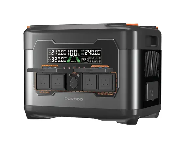 Porodo 2400W Forcebase Portable Power Station - Black/Orange