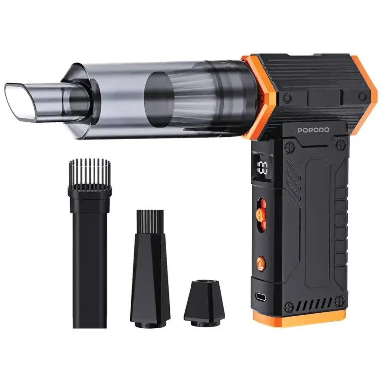 Porodo 2-In-1 Air Duster & Vacuum Cleaner with 4 Replaceable Nozzles