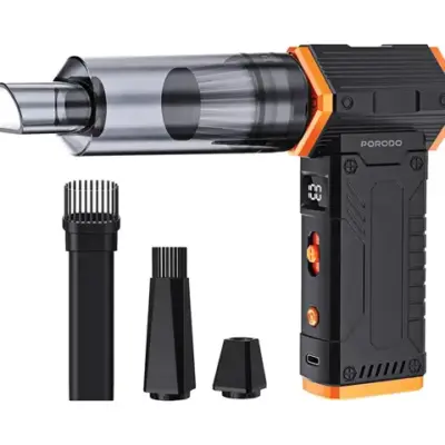 Porodo 2-In-1 Air Duster & Vacuum Cleaner with 4 Replaceable Nozzles