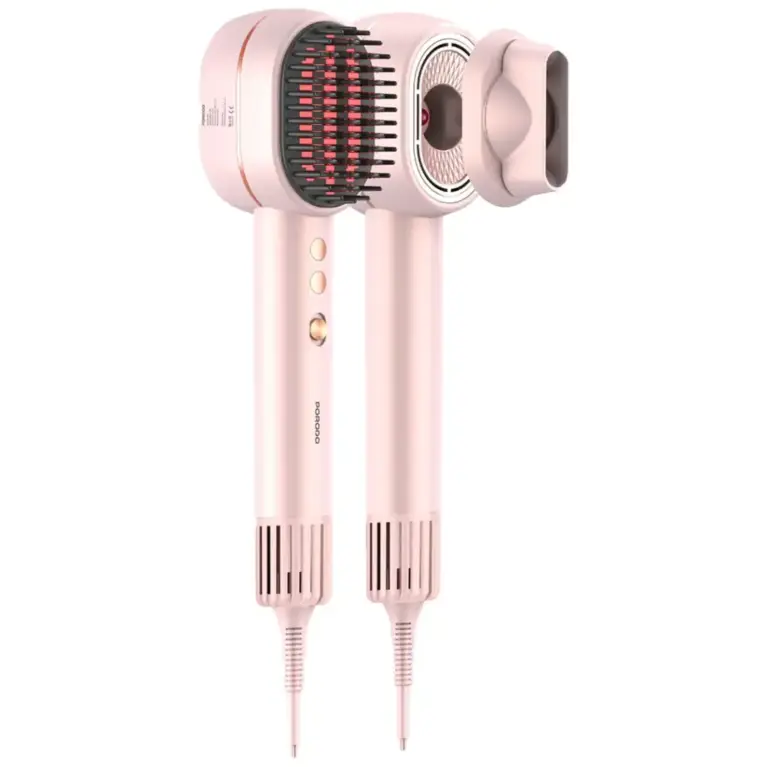 Porodo 2-In-1 Hair Dryer & Straightener Brush with Smart Temperature Control