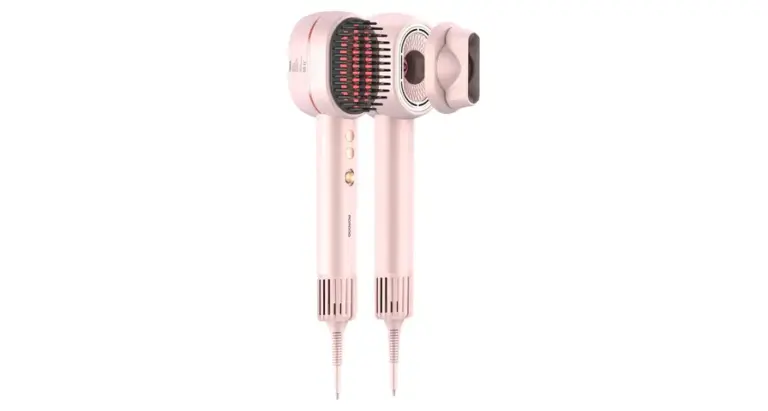 Porodo 2-In-1 Hair Dryer & Straightener Brush with Smart Temperature Control