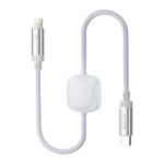 Porodo 2 in 1 C-L 27W Cable with Wireless Watch Charger 1.2M- White