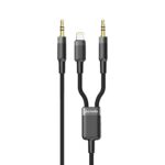 Porodo 2in1 Aux 3.5 to 3.5+Lightning Cable 1.2M