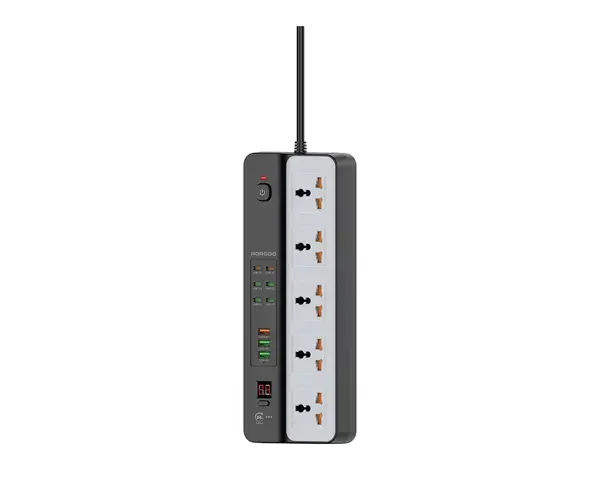 Porodo 3000W | 5AC Universal Power Strip with 9 USB Ports (6C + 3A)
