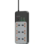 Porodo 3000W | 6AC Universal Power Strip with 6 USB Ports (4C + 2A)