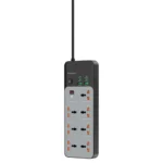 Porodo 3000W | 7AC Universal Power Strip with 6 USB Ports (4C + 2A)