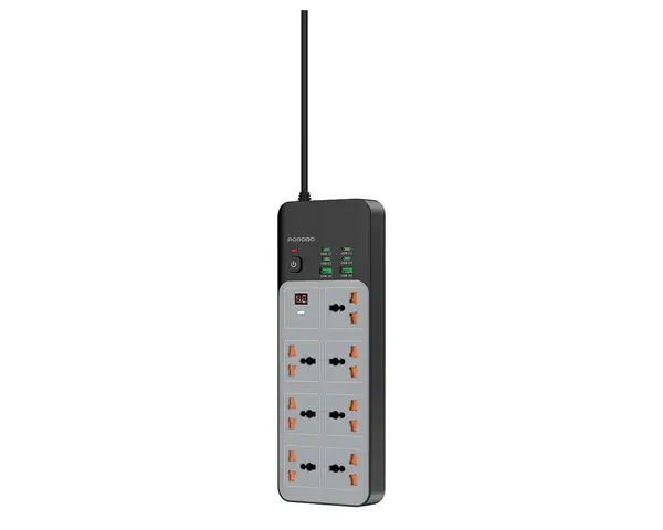 Porodo 3000W | 7AC Universal Power Strip with 6 USB Ports (4C + 2A)